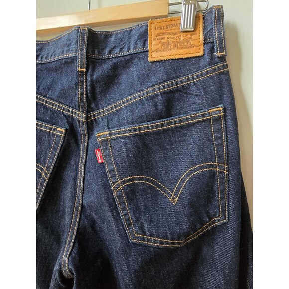 Free People Levi's Premium XL Baggy Straight Flare Jeans in Dark Wash W 27 28 29 - Picture 5 of 7
